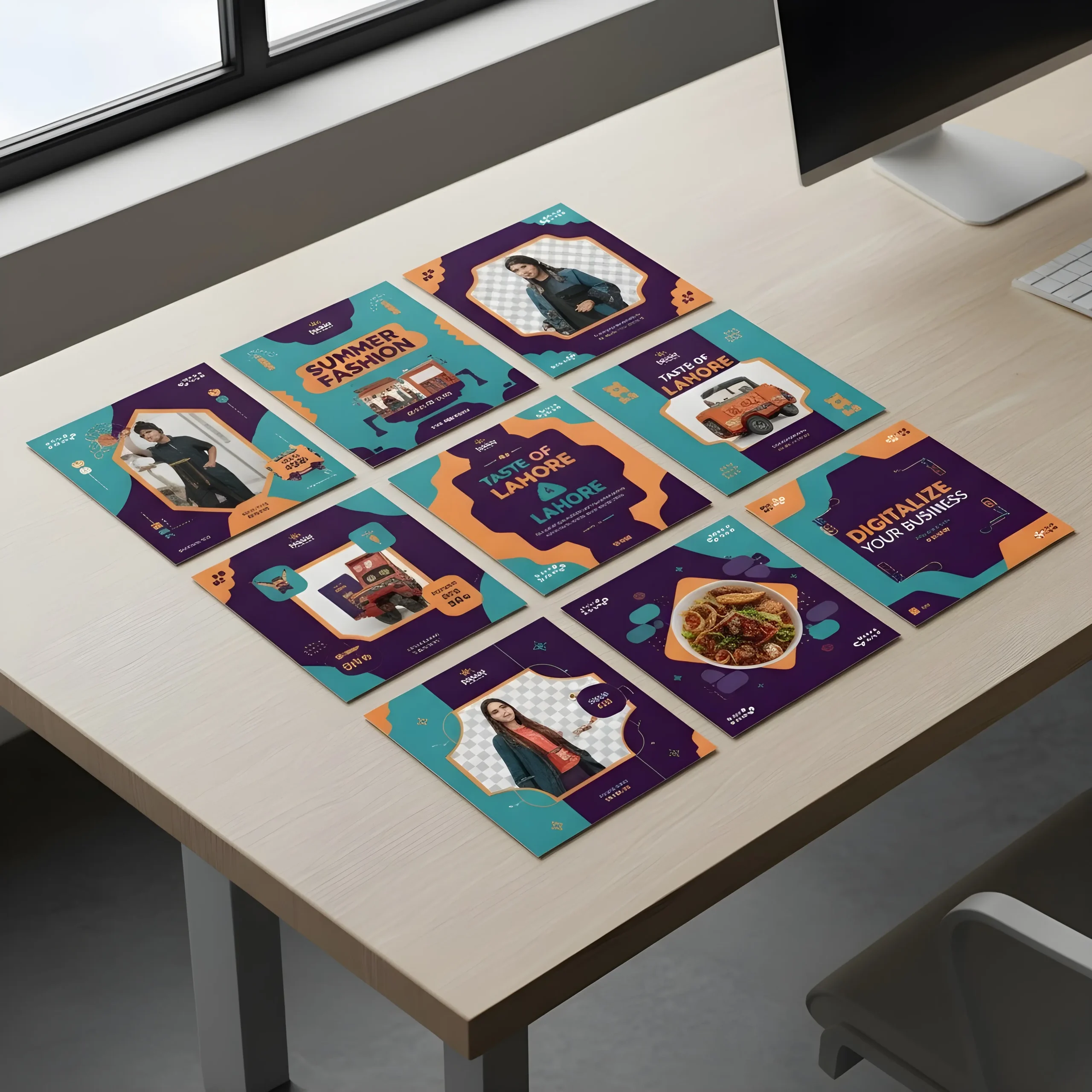 Collection of professional social media designs and graphics